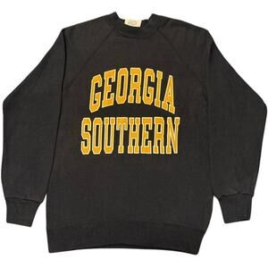 Vintage 80s Georgia Southern Navy Blue Crewneck Adult Medium